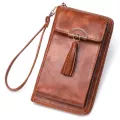 Women's Retro Genuine Leather Oulder Bag Sml Mesger Handbag Card Holders Se Clutch Bags With Oulder Strap