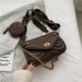 2pcs Sets Women Handbag Pu Leather Oulder Mesger Bags Hi Quity Mini Fe Clutch Bag Ladies Hand Bag Se Bolsa