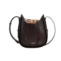 Vintage Pu Leather Oulder Bucet Bags For Women New Branded Crossbody Hand Bag Lady Trending Handbags And Ses