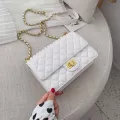 Diamond Lattice Pu Leather Crossbody Bags For Women Mini Oulder Mesger Bag Designer Chain Handbags And Ses