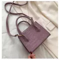 Sml Crocodile Pattern Solid Cr Pu Leather Crossbody Bags For Women Mmer Lady Oulder Handbags Fe Totes