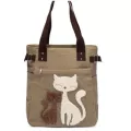New Canvas Oulder Bag Cute Cat Fe Handbag Print Sml Reusable Ca Ng Bag Fe Mummy Bag