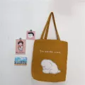 Women Corduroy Ng Bag Fe Canvas Cloth Oulder Bag Environment Storage Handbag Reusable Foldable Eco Grocery Totes