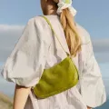 Iwood L Wax Leather Women Oulder Bags Lady Baguette Bags Retro Armpit Bags Handbag Bolsas Finina