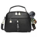 Tassel Mesger Oulder Bag For Women Pu Leather Handbag Lady Boston Hairbl Mesger Bags Ladies Luxury Crossbody Totes Bag