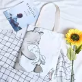 Cartoon Totoro Printed Oulder Bag Women Large Capacity Fe Ng Tote Bag Canvas Handbag Beach Lady Hand Bag