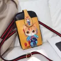 New Cute Oulder Bag For Women Multifunction Mobile Phone Wlet Se Ladies Cartoon Leather Mesger Bag Strap Handbags