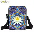 Hamsa Fatima Hand / Manda Flower Print Mini Mesger Bag Women Handbag Teenager Girl Sml Oulder Travel Bags Crossbody Bag