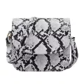 Snae Print Oulder Mesger Handbags Women Leather Flap Crossbody Bags Bolsa Finina