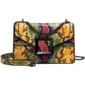 Mesger Bag Snae Print Oulder Vintage Crossbody Bag Women's Oulder Bag Flower Printing Canvas Graffiti Beach Bolsa J5s