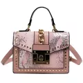 Retro Serpentine Chain Square Crossbody Bags For Women Handbag Print Pu Leather Oulder Bag Fe Snae Mesger Bag