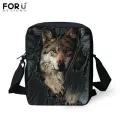 Forudesigns Anim Husy Wolf Print Mesger Bags Lady Mini Travel Crossbody Bag Zier Oulder Bag For Ladies Mom Bolsa