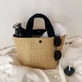 New Capacity Straw Bags Women Handmade Wen Baset Bolsa Tote Mmer Bohian Beach Bags Luxury Brand Canvas Lady Handbags