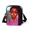 Forudesigns Melanin Pn Bags For Women Afro B Girls Magic Pattern Oulder Bags Fe Handbags Ladies Sml Flaps