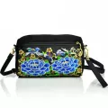 Ca New Women Chinese Style Crossbody Bag Ethnic Brdered Oulder Bags Lady Canvas Mobile Phone Sml Cns Se Bags