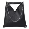 Women Handbag Retro Chain Flap Soft Leather Large Pocet Ca Handbag Solid Open Large Capacity Handbag *