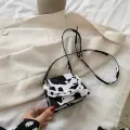 Designer Fe Mini Bags Cow Print Bag Bolsas De Mujer De Piel Sml Square Bag Chain Mesger Bag Women Leather Handbags