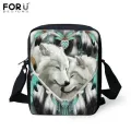 Forudesigns Anim Husy Wolf Print Mesger Bags Lady Mini Travel Crossbody Bag Zier Oulder Bag For Ladies Mom Bolsa