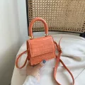 New Women Sml Crocodile Pattern Solid Cr Pu Leather Crossbody Bags Mmer Lady Oulder Handbags Fe Totes