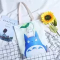 Cartoon Totoro Printed Oulder Bag Women Large Capacity Fe Ng Tote Bag Canvas Handbag Beach Lady Hand Bag