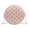Eepn Mesger Bags Women Rivet Cute Round Mini Oulder Bag Ladies B Tassel Mesger Bag Travel Tote Bolsas