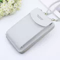 Solid Cr Pu Leather Oulder Bag Portable Mobile Phone Big Card Holders Wlet Straps Pocets Handbags For Girls Women