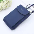 Solid Cr Pu Leather Oulder Bag Portable Mobile Phone Big Card Holders Wlet Straps Pocets Handbags For Girls Women