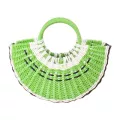 Beach Holiday Beach Straw Bag Fe Handbag Cute Si-Circular Hand-Wen Bag Handbag