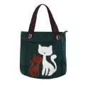 New Canvas Oulder Bag Cute Cat Fe Handbag Print Sml Reusable Ca Ng Bag Fe Mummy Bag