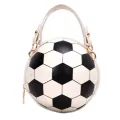 10 Styles Women Girl Footbl Ybl Round Pu Leather Handbag Chain Oulder Mesger Crossbody Bag Satchel Tote Se