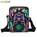 Hamsa Fatima Hand / Manda Flower Print Mini Mesger Bag Women Handbag Teenager Girl Sml Oulder Travel Bags Crossbody Bag