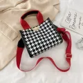 S.irr Ca Canvas Oulder Bag Women Houndstooth Big Capacity Handbag Tote Bags For Women Large -Handle Ng Bag