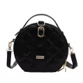 Women's Bag Rhombus Sml Round Bag Zier Bag Spring Pu Leather L-Match Oulder Bag New Handbag Crossbody Bag