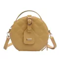 Women's Bag Rhombus Sml Round Bag Zier Bag Spring Pu Leather L-Match Oulder Bag New Handbag Crossbody Bag