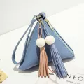 Triangle Tassel Mini Women's Bag Fe Clutch Se Hand Bag Sml Pu Leather Oulder Bag Ca Phone Pge Bolsas
