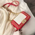 Luxury Leather Patchwor Flap Clear L Bucle Mini Chain Women Handbag Oulder Phone Mesger Bag Crossbody