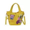 Japanese Graffiti Baset Bucet Bag Fe Large-Capacity Handbag Hand-Painted Printing Cute Cartoon Girls Totes Personity