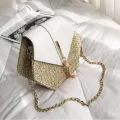 Hexagon Straw Bag Women Mesger Bag Handmade Beach Crossbody Bags Fe Tassel Handbag Niting Tote Se Mmer X35h