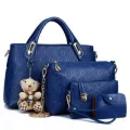 4pcs Women Bag Set Fe Se And Handbag 9 Cr Four-Piece Leather Oulder Bags Cn Se Flap