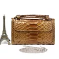 Xmesn Cow Leather Day Clutch One Oulder Cross-Body Bag Ostrich Pattern Genuine Leather Clutch Chain Women's Handbags