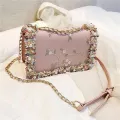 Noenname-Null Women Girls Pu Leather Oulder Se Mesger Crossbody Classic Quilted Chain Bag