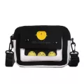New Cute Cartoon Chicen Canvas Oulder Bags For Women Mini Crossbody Bag Transparent Window Mobile Phone Bag Lady's Square Bag