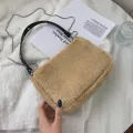 Autumn Winter Women Underarm Pac Oulder Mesger Bag Fe H Handbag Soft Warm Fluffy Totes