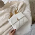 Solid Cr Leather Oulder Mesger Bag New Ladies Chain Handbags Ca Ng Bag Multi-Layer Envelope Bag