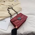 Rivet Chain Pu Leather Mesger Bag Retro Oulder Bag Women Square Oulder Bag Mesger Bag Ladies Luxury Sml Handbag