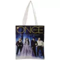 Custom Once Upon A Time Tote Bag Reusable Handbag Women Oulder Foldable Canvas Ng Bags Customize Your Image