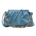 Pu Leather Chain Oulder Bag Women Neated Crossbody Bag Leire Cloud Bag Designer Armpit Bag French Baguette Bag Se