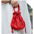 Sil Bucet Bags String Brdery Flowers Handbags Mini Vintage Clutch Se Cr Dress Bags Drop Iing Mn