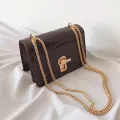 Mini Square Flip Bag Mmer Pu Leather Women's Designer Handbag Tor Pattern Loc Chain Oulder Mesger Bag