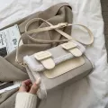 Vintage Square Crossbody Bag Winter New Hi-Quity Matte Pu Leather Women's Designer Handbag Travel Oulder Mesger Ba